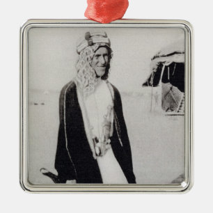 T. E. Lawrence in Arab Dress (b/w photo) Metal Ornament