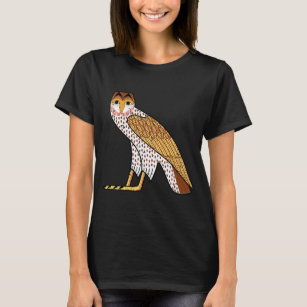t Egyptian Owl Bird Hieroglyphic T-Shirt