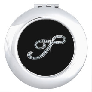 T Faux-"Diamond Bling" Pill Case Vanity Mirror