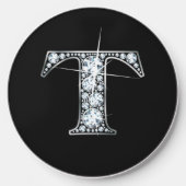 T Faux-"Diamond Bling" Wireless Charger (Front)