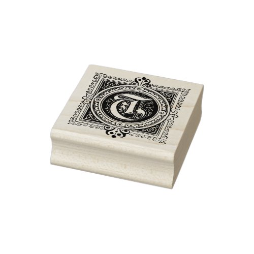 T First Letter  Rubber Stamp