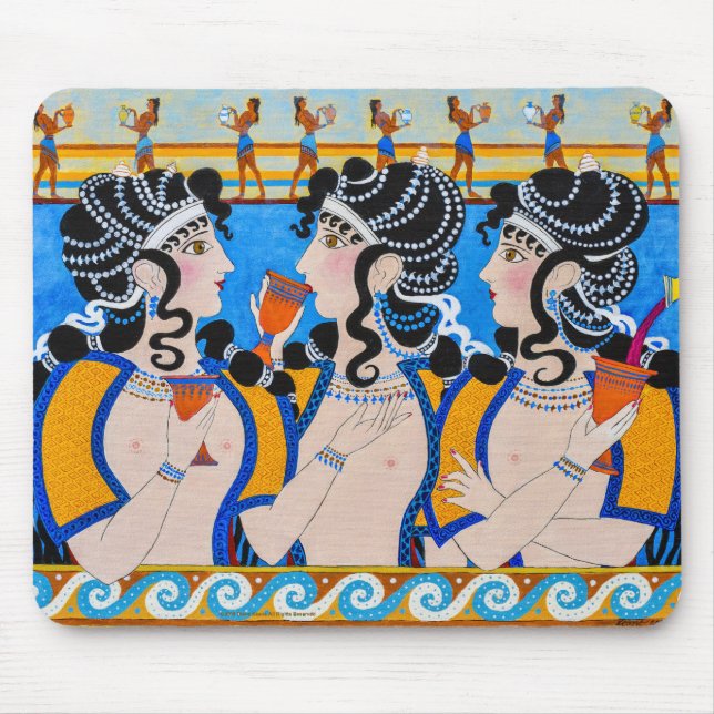 "T.G.I.B.C."  Minoan Fresco Mouse Pad (Front)