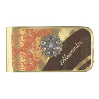 T Gold Finish Money Clip by monogramgiftz at Zazzle