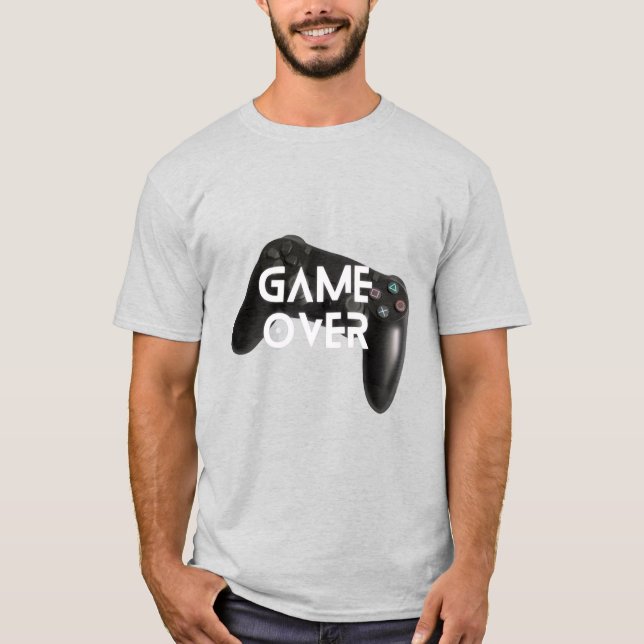 T-Gray T-Shirt with Black PlayStation Controller – (Front)