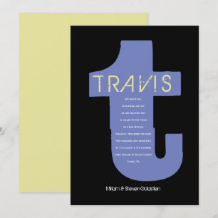T Initial Collection Bat Bar Mitzvah Invitation