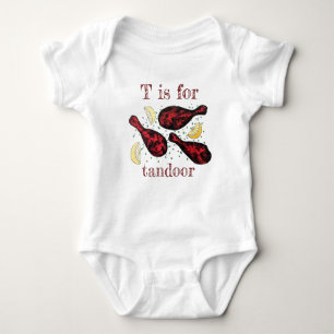 T IS FOR TANDOOR Indian Food Tandoori Chicken Baby Bodysuit