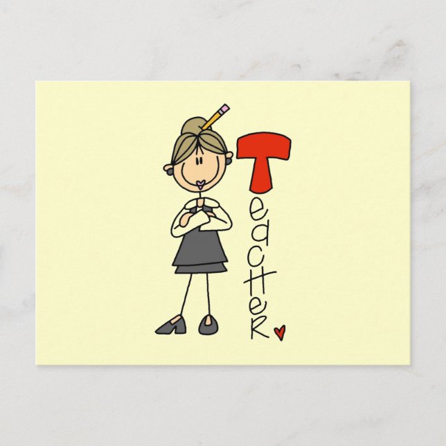 T is for Teacher Postcard (Front)