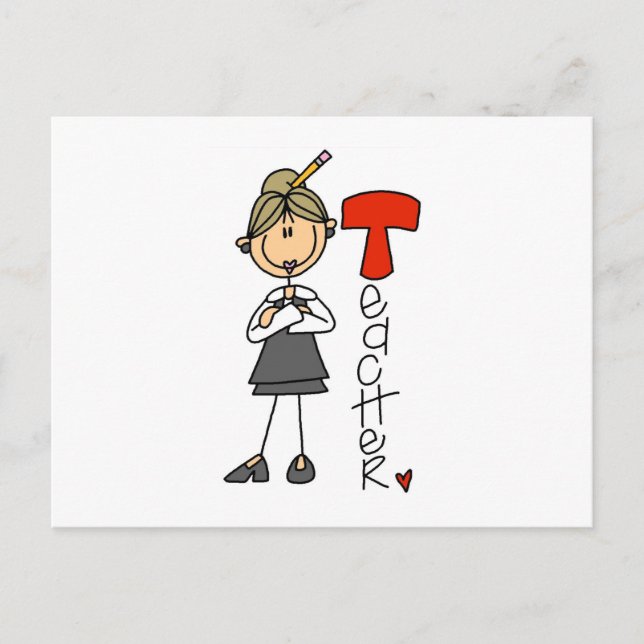 T is for Teacher Postcard (Front)