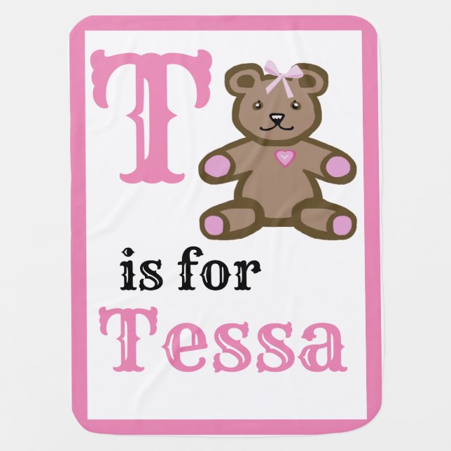T is for Tessa Baby Blanket (Front)