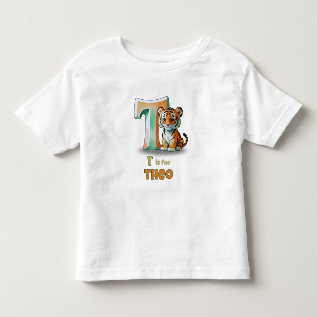 T is for Theo - Personalized Toddler T-Shirt (Front)