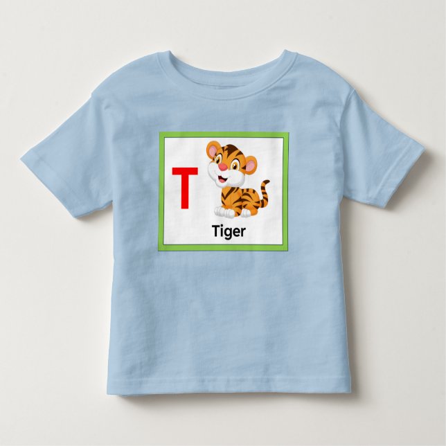 T is for Tiger Toddler T-shirt (Front)