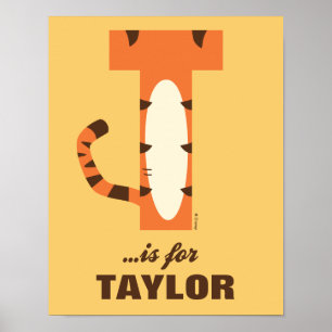T is for Tigger Add Your Name Poster
