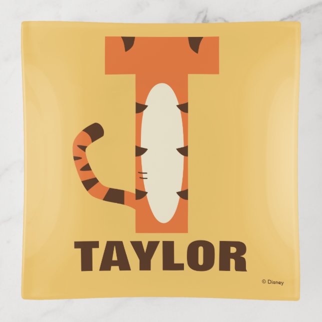 T is for Tigger | Add Your Name Trinket Tray (Front)