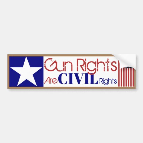 T is for Trump Gun Rights are Civil Rights  Bumper Sticker