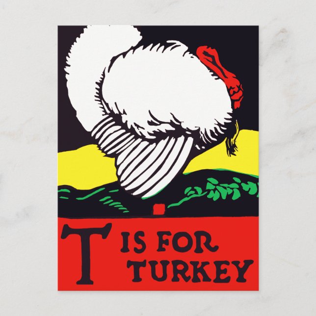 T is for Turkey Postcard (Front)