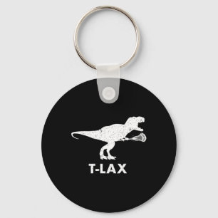 T-lax Dinosaur . Cool Dino Lax Player Lacrosse  Keychain