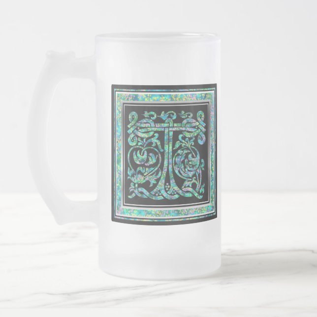 T “Masselle Blue” Custom Monogram Mugs (Left)