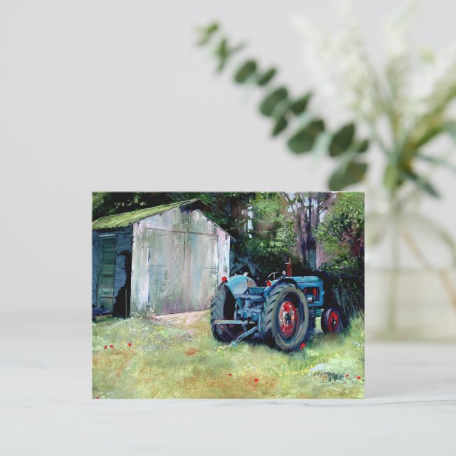 T' Old tractor Postcard (Standing Front)