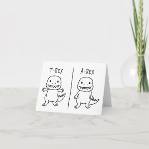T-Pose T-Rex Sketch Card
