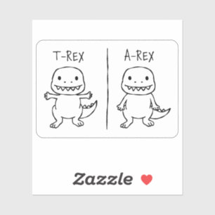 T-Pose T-Rex Sketch Sticker