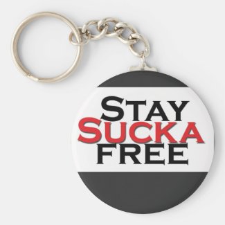 T.R.K Sucka Free Button Keychain