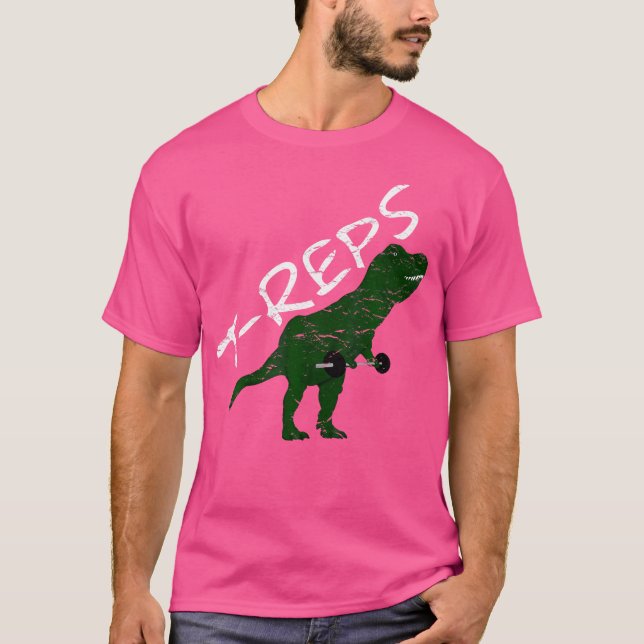 T-Reps Distressed Weightlifting Bodybuilding T-Shirt (Front)