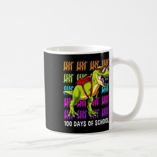 T Rex 100 Days Of School Dinosaur T Rex Kids Boys  Coffee Mug