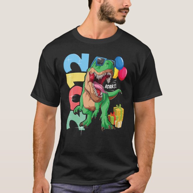 T Rex 10th Birthday Boy Girl 10 Years 2012 Dinosau T-Shirt (Front)