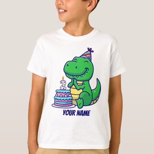 T_Rex 2nd Birthday T_Shirt