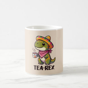 T-Rex: A Funny and Cute Dinosaur Drinking Tea Coffee Mug