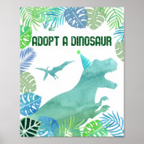 T-Rex Adopt-A-Dinosaur Birthday Sign