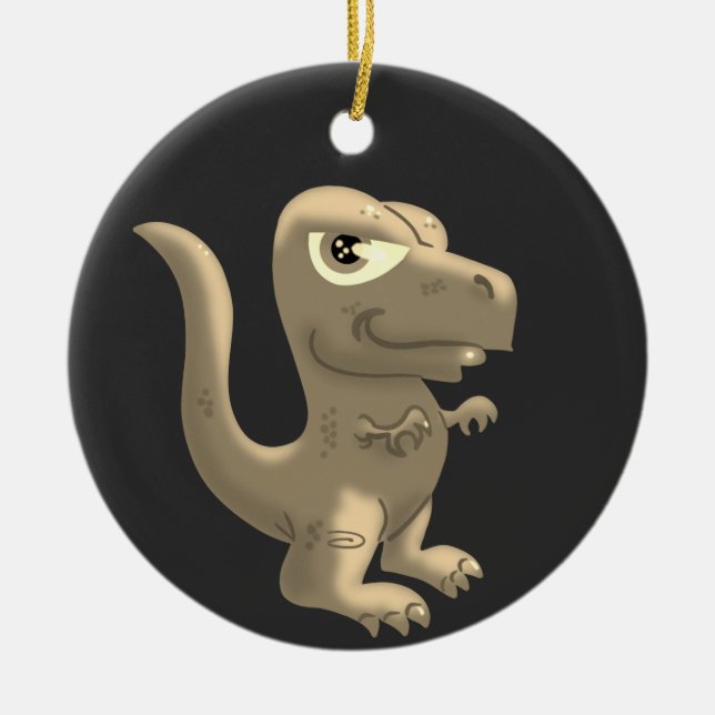 T-Rex and Stegosaurus Ceramic Ornament (Front)