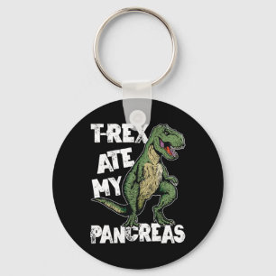T-rex Ate My Pancreas Dinosaur Fun Diabetes Awaren Keychain