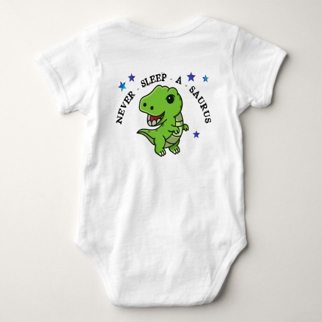 T-Rex Baby Bodysuit  (Back)