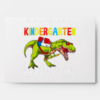 T Rex Back To School Kids Watch Out Kindergarten H Envelope