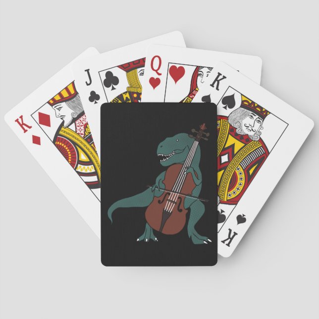 T-Rex Bass Playing Cards (Back)