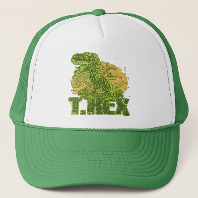 T Rex Big Dot Trucker Hat (Front)