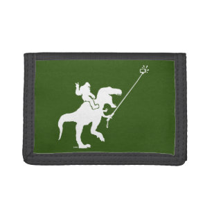 T-rex & bigfoot selfie tri-fold wallet