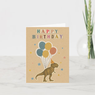 T-Rex Birthday Card – Dinosaur Party