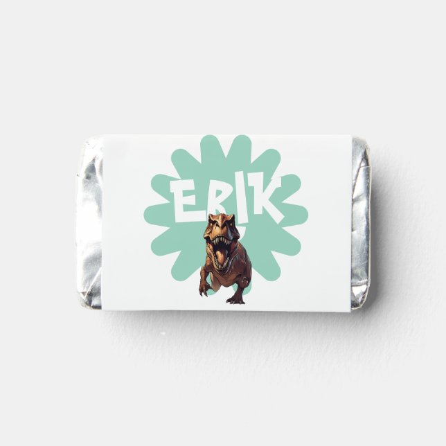 T-Rex Birthday Fierce Personalized Treats Hershey's Miniatures (Back)