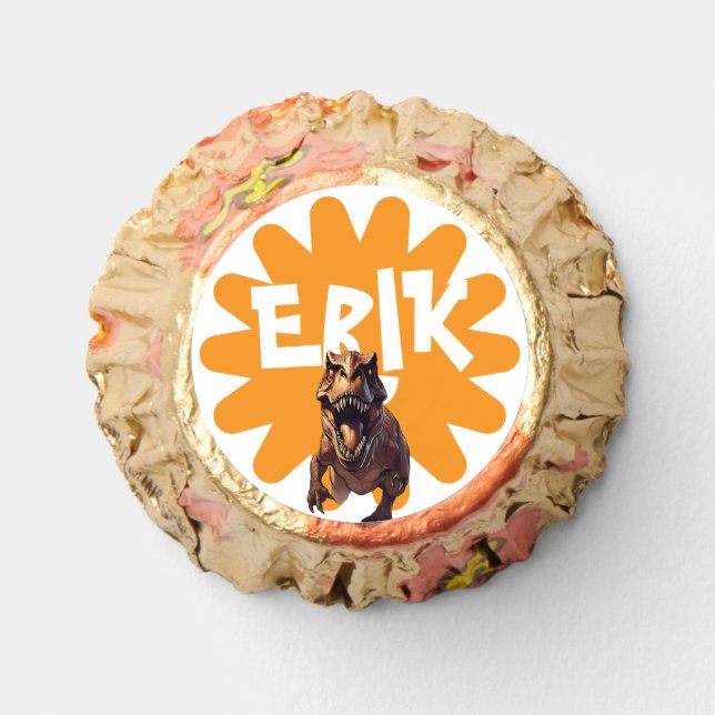 T-Rex Birthday Fierce Personalized Treats Reese's Peanut Butter Cups (Front)
