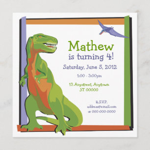 T-REX Birthday Invitation