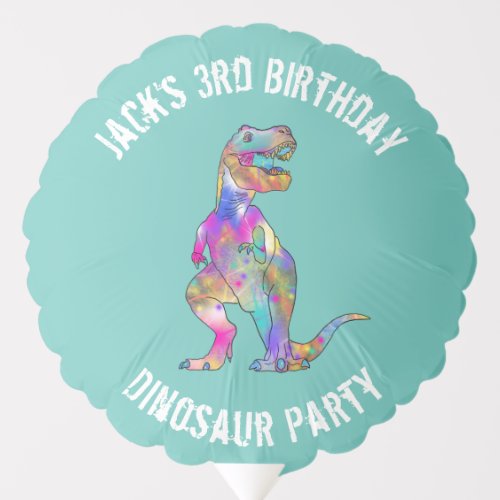 T Rex Birthday Party Personalized Balloon