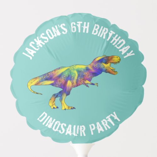 T Rex Birthday Party Personalized  Balloon