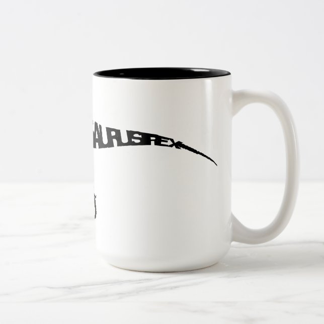 T-Rex Black 15 oz Two-Tone Mug (Right)
