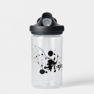T-Rex (Black and White) Water Bottle
