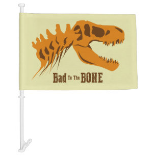 T-Rex Bones Car Flag