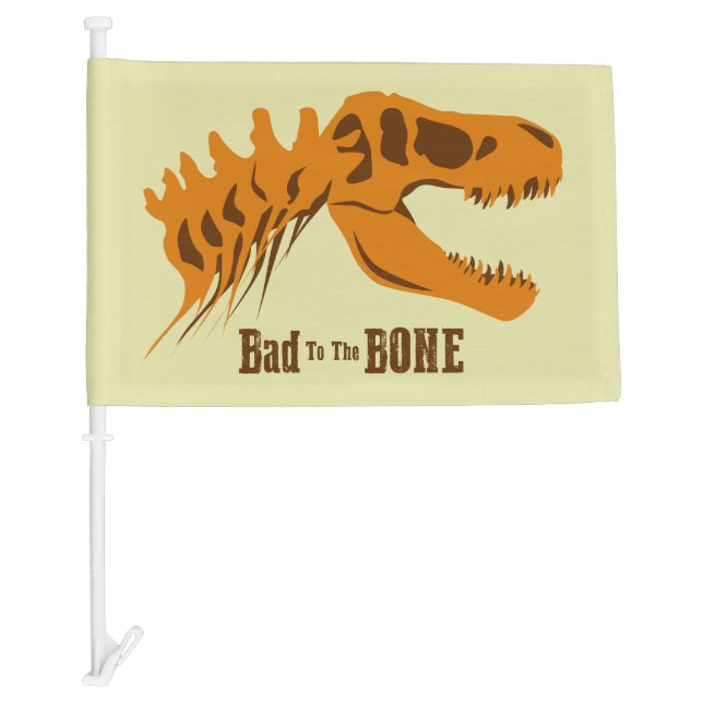 T-Rex Bones Car Flag (Front)