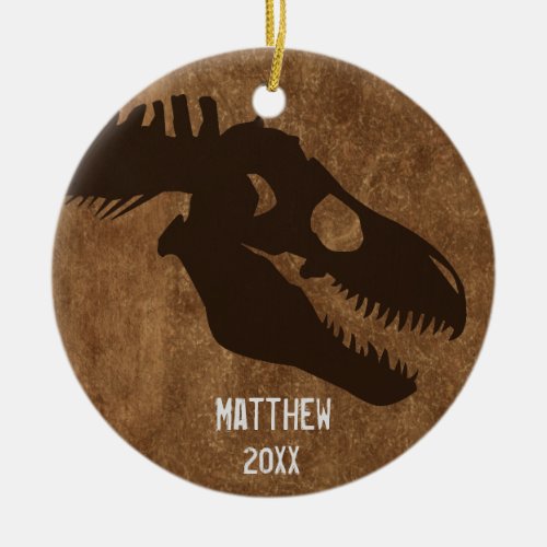 T_Rex Bones Personalized Ornament