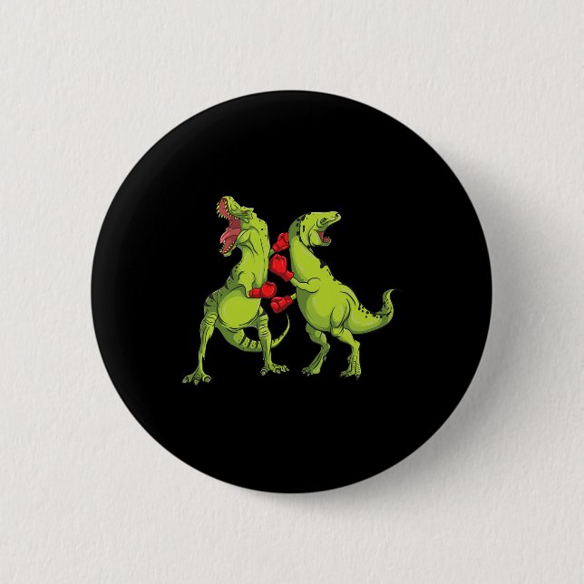 T-rex Boxing  Button (Front)